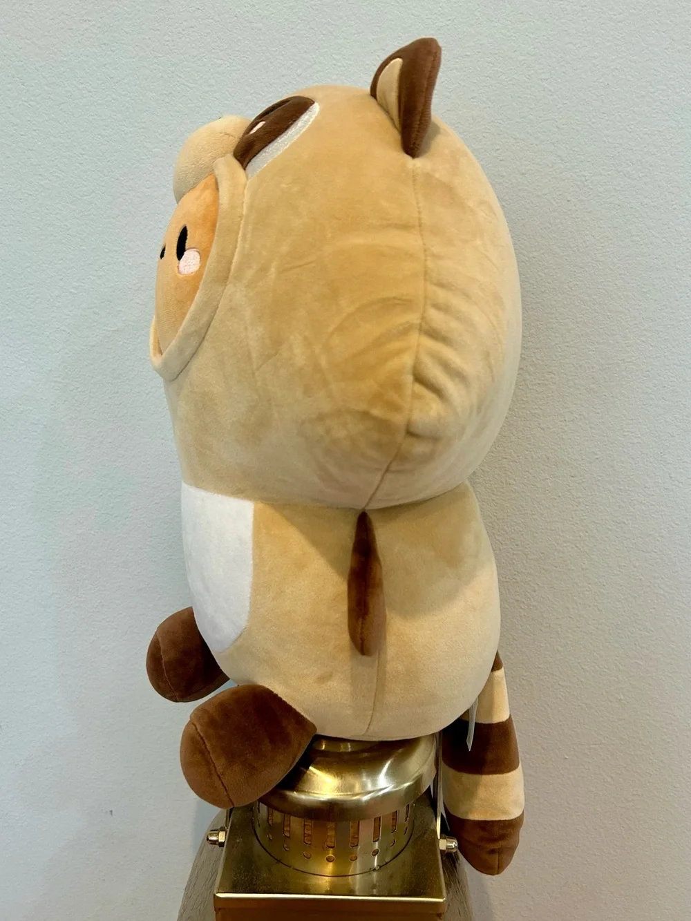 Cute Plush Raccoon Character Plush - Tan and Brown